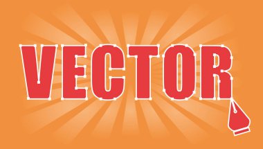 Vektör çizim satırı kalem aracı kavramı