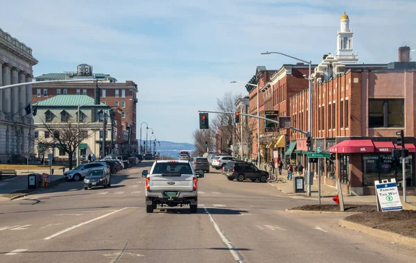 Burlington Usa March 2020 Main Street View Burlington Vermont Usa — Stock Photo, Image