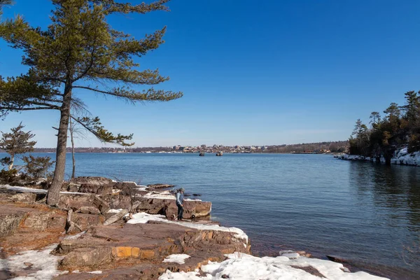 Burlington Vermont Verenigde Staten Stad Uitzicht Het Meer Champlain Voorjaar — Stockfoto