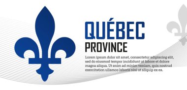 Kanada 'nın Quebec ili dikey başlık tasarımı amblemi