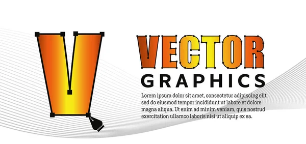 Dessin Ligne Illustration Vectoriel Avec Bannière Tête Concept Outil Stylo — Image vectorielle