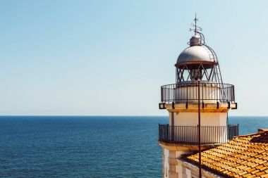 Deniz feneri baba Luna kale Peniscola, İspanya