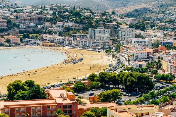 Luchtfoto panoramisch uitzicht op Montepulciano stad In Spanje — Stockfoto