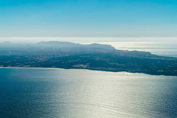 Πορτογαλία ακτογραμμή Αεροφωτογραφία από το Βόρειο Ατλαντικό Ωκεανό — Φωτογραφία Αρχείου