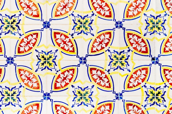 Padrão Textura Parede Cerâmica Bonita Lisboa Portugal — Fotografia de Stock