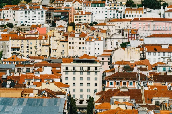 Vista Aérea Los Tejados Ciudad Lisboa Portugal — Foto de Stock