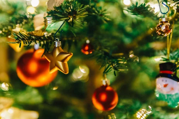 Colorful Christmas Tree Decoration Winter — Stock Photo, Image