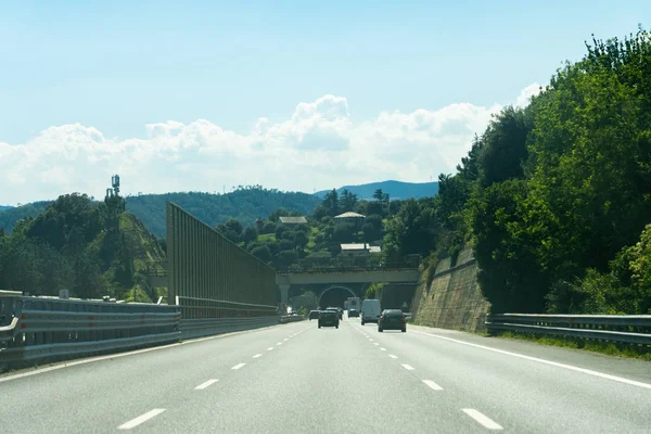 Rome Italy May 2019 Traveling Car Busy Highway Roads Italy — Stock Photo, Image