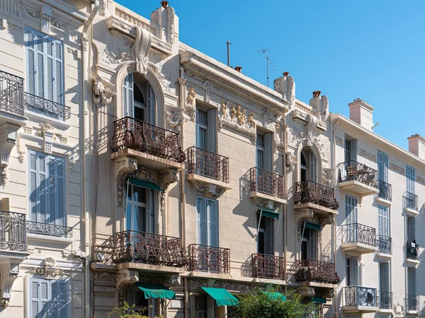 Vintage Architecture Historic Houses Downtown City Cannes — Stock Photo, Image