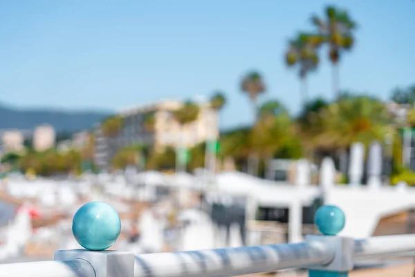 Vista Borrosa Playa Cannes Francia — Foto de Stock