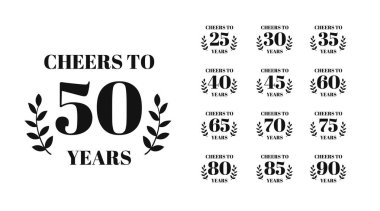 50 yıllık mektupların şerefine. Doğum günü veya yıldönümü seti