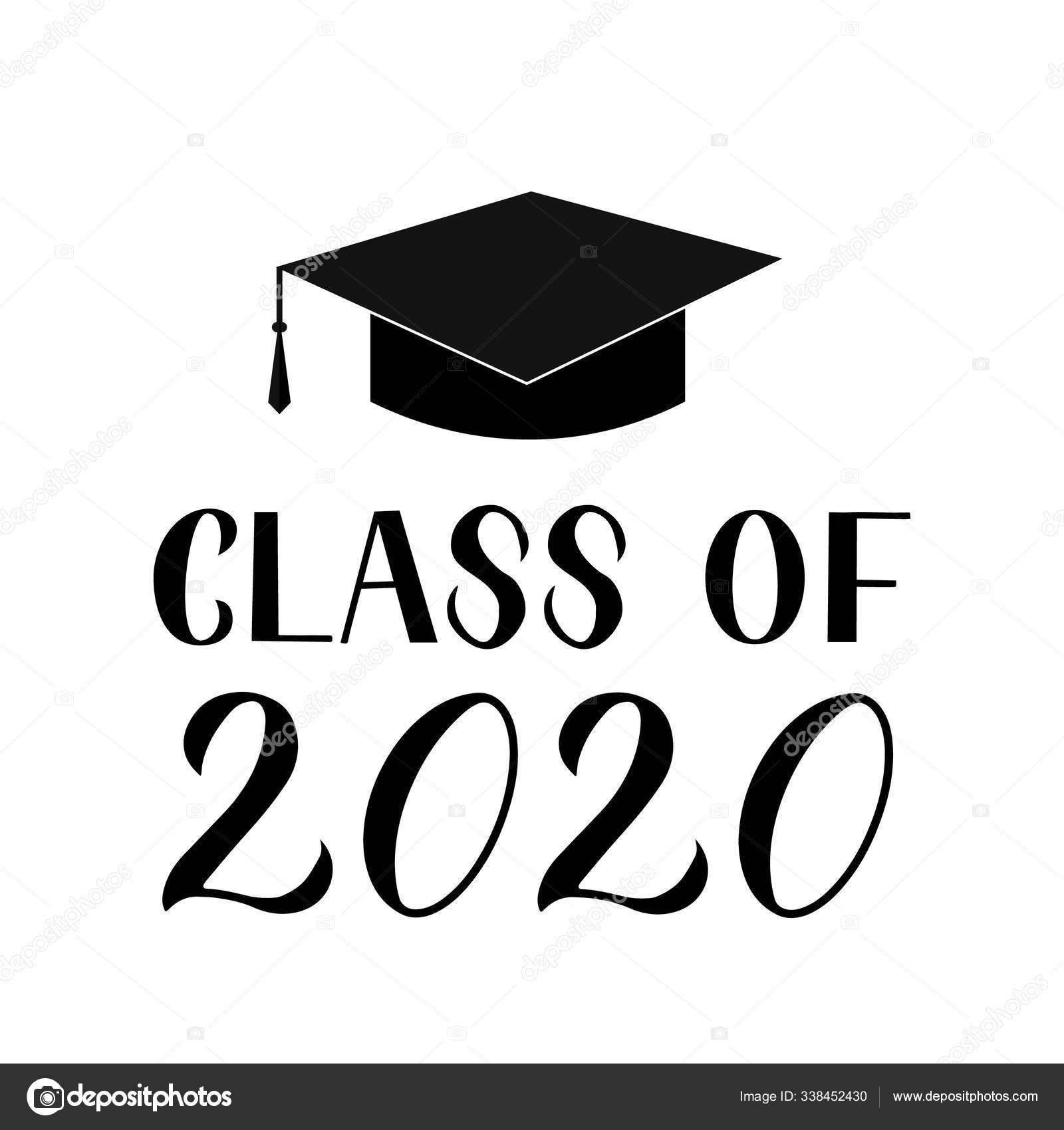 Class of 23 lettering with graduation cap isolated on white In Graduation Labels Template Free