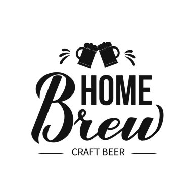 Beyaz arkaplanda el yazısı harfleri izole edilmiş. Bar, bar, demleme şirketi logosu, afiş, poster, broşür, rozet, çıkartma, amblem vs. için vektör şablonunu düzenlemek kolay.