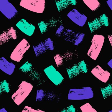 El boyası fırça darbeleri pürüzsüz desen. Grunge desenli arka plan. Soyut vektör arkaplanı. Paket kağıdı, tekstil, kumaş vs. için şablonu düzenlemek kolay.