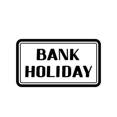 Banka Tatili el yazısı beyaz arka planda izole edilmiş. Tipografi posteri, afiş, el ilanı, çıkartma, gömlek, kartpostal, logo tasarımı vs. için vektör şablonu.
