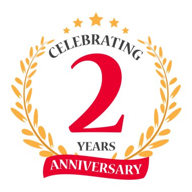 Mutlu yıldönümü kutlama simgesi