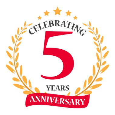 Mutlu yıldönümü kutlama simgesi