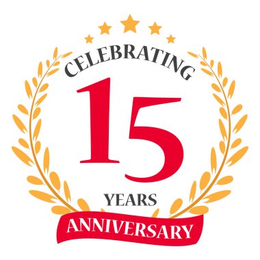 Mutlu yıldönümü kutlama simgesi