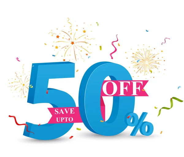 50 percent discount sale banner — Stock vektor