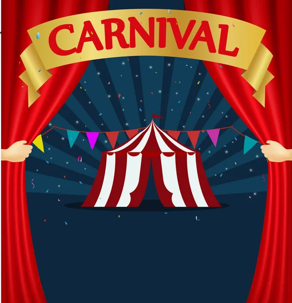 Carnaval presentatie illustratie — Stockvector