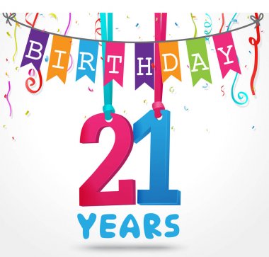 Download 21 Birthday Premium Vector Download For Commercial Use Format Eps Cdr Ai Svg Vector Illustration Graphic Art Design SVG, PNG, EPS, DXF File