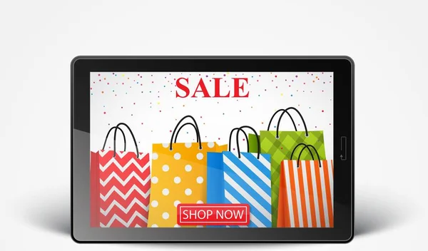 Sale design with shopping bags — Stock Vector