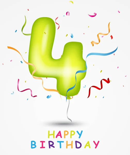Joyeux anniversaire, carte de vœux de célébration — Image vectorielle