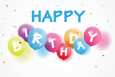 kart renkli balonları