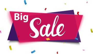 Konfeti ile büyük satışı büyük başlığı