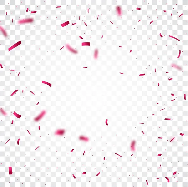 Confettis Colorés Sur Fond Transparent — Image vectorielle