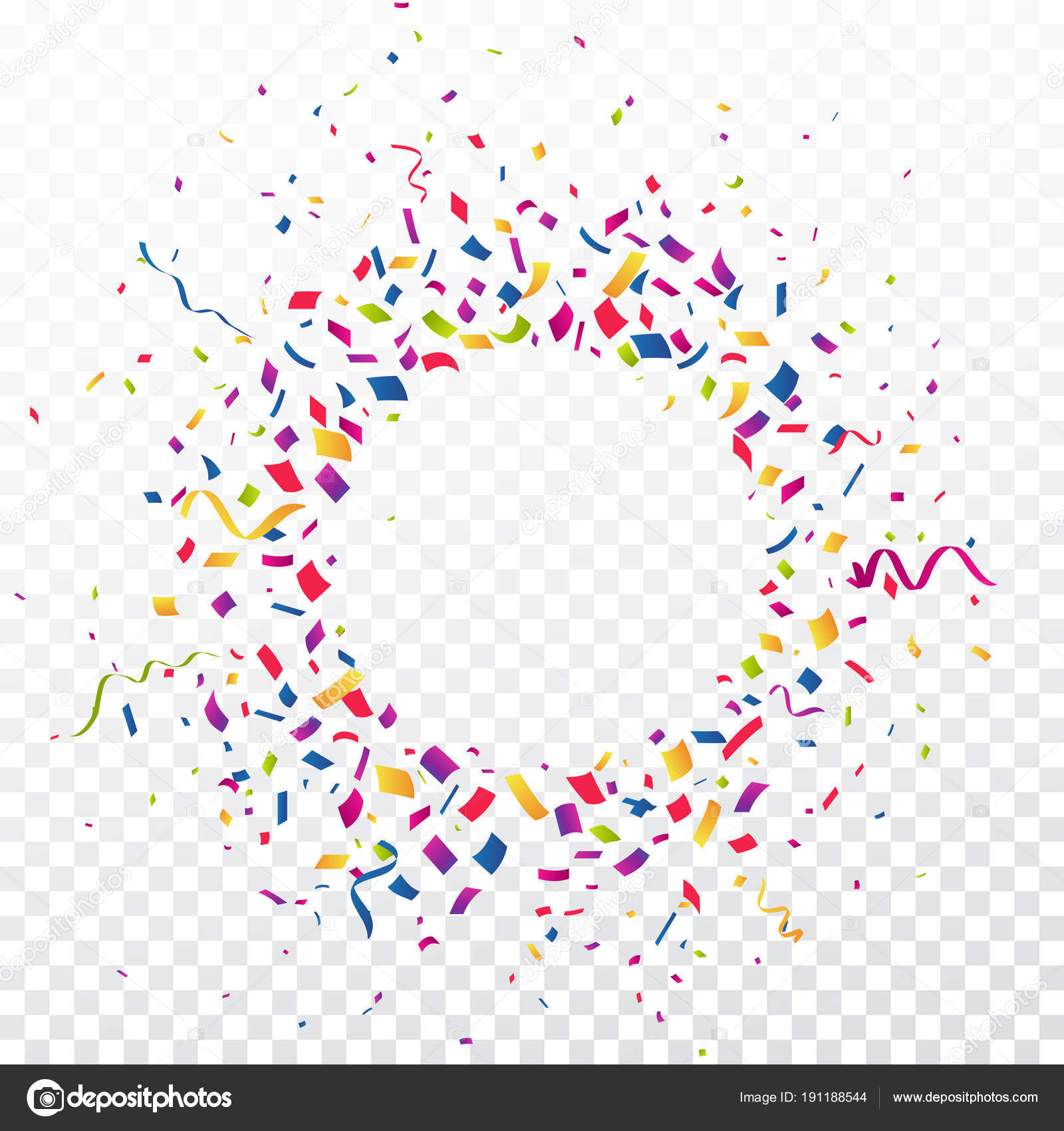 Colorful Vector Illustration Birthday Card Background Frame Made Colorful Confetti Stock Vector Image By C Bejotrus