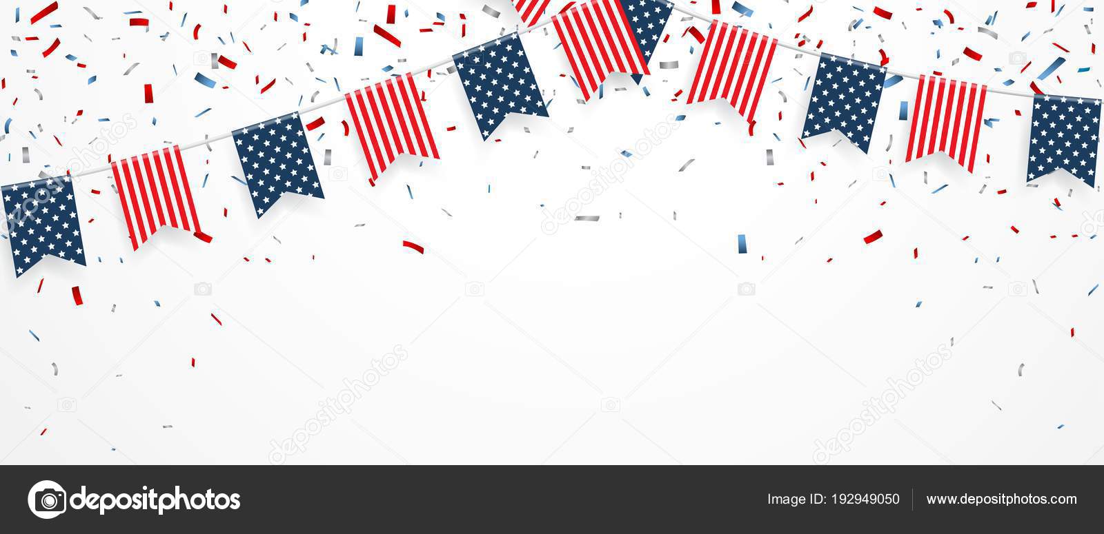 Vector Template Frags Ribbons Balloons Fourth July ...