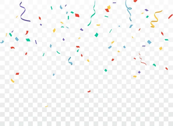 Ilustración Vectorial Confetti Colorido Diseño Celebraciones Cinta Aislado Sobre Fondo — Vector de stock