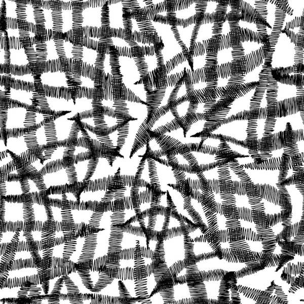 黒い細長いカオス状の抽象パターン — ストックベクタ