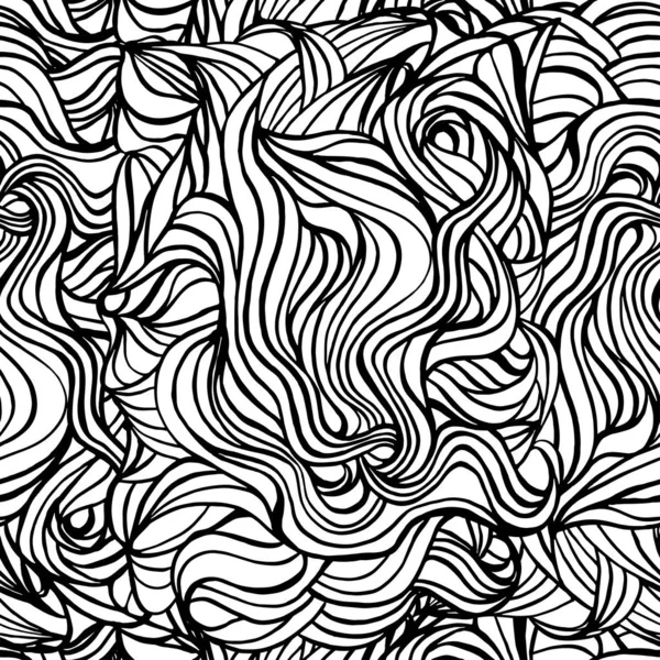Черно-белые абстрактные волны — стоковый вектор