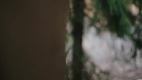 Un type traverse un immeuble abandonné. 