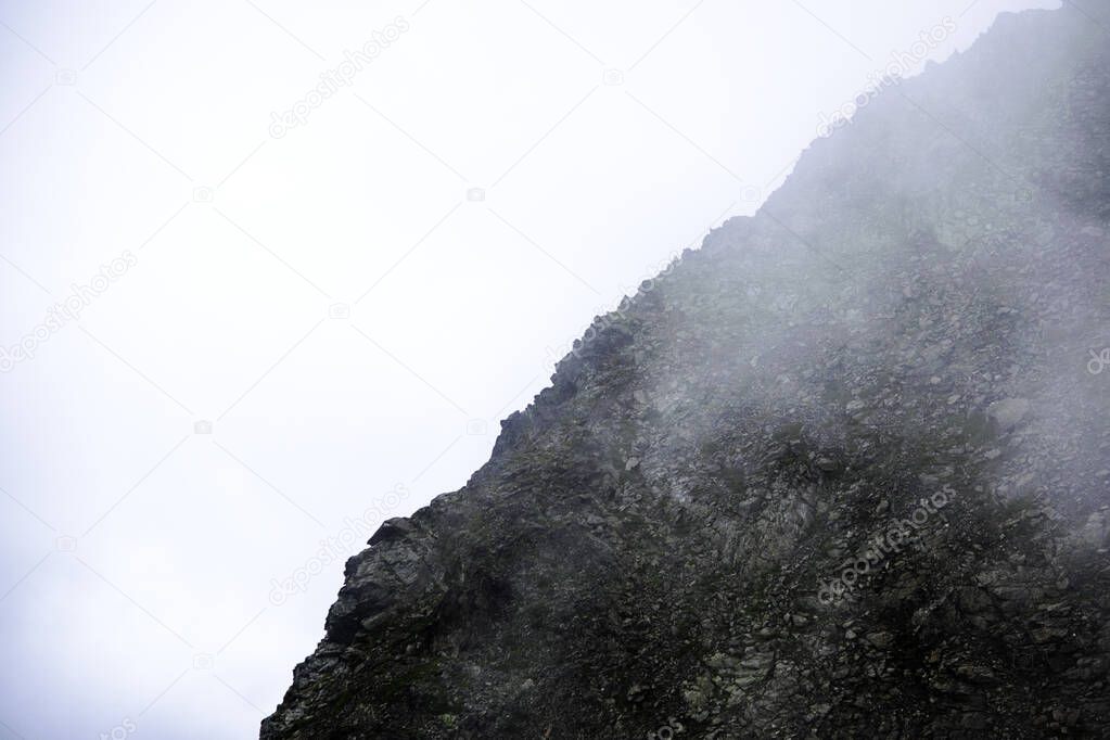 mountain landscape - mountains forest, rocks glaciers snow clouds, Dombay, Karachay-Cherkessia, Russia