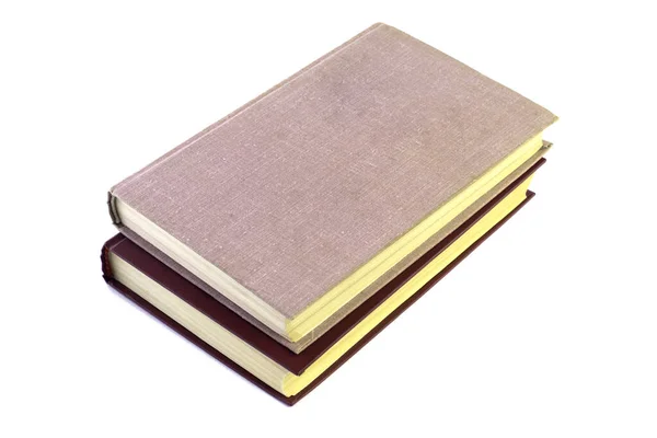 Stos dwóch książek odizolowanych na białym tle — Zdjęcie stockowe