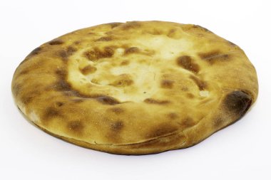 Kafkasya mayasız beyaz ekmeği buğday unundan yapılır - pita ekmeği