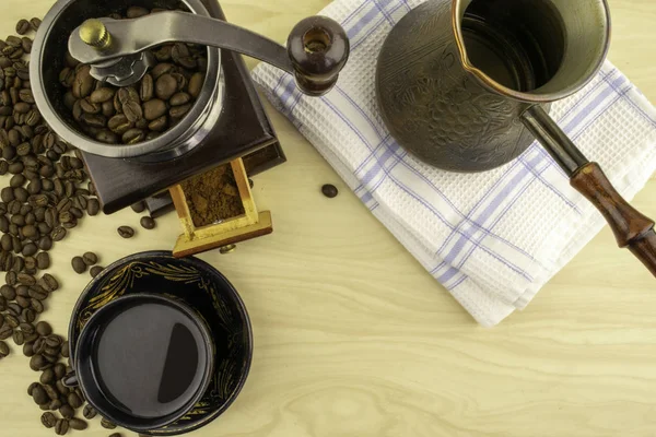 Coffee Cookies Chocolate Turk on the Table — Stock Photo, Image