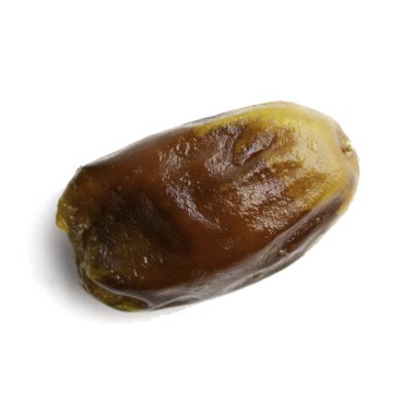 beyaz arkaplanda izole edilmiş tatlı kurutulmuş tarih