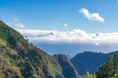 Portekiz, Madeira 'nın yüksek dağlarında güzel bir manzara
