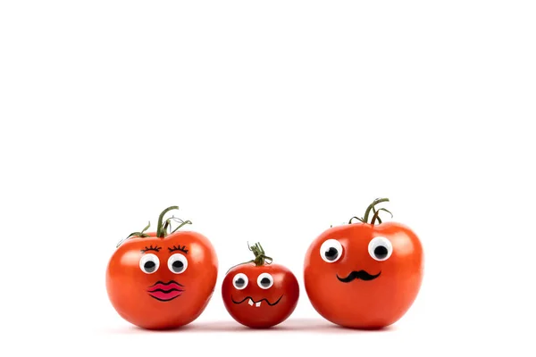 可爱的小西红柿家庭 — 图库照片