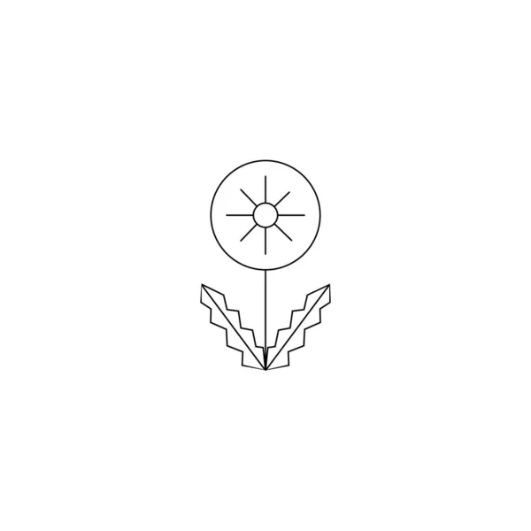 Pissenlit, icône de ligne de taraxacum, signe vectoriel de contour, pictogramme de style linéaire isolé sur blanc. Symbole blowball, illustration logo . — Image vectorielle