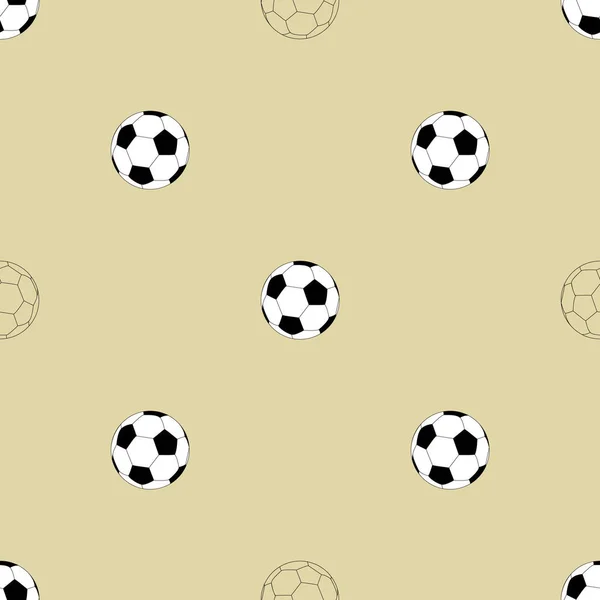 Nahtloses Fußballmuster, auf buntem Hintergrund — Stockvektor