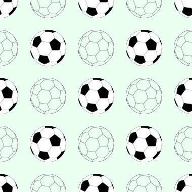 Renkli arka planda kusursuz futbol deseni
