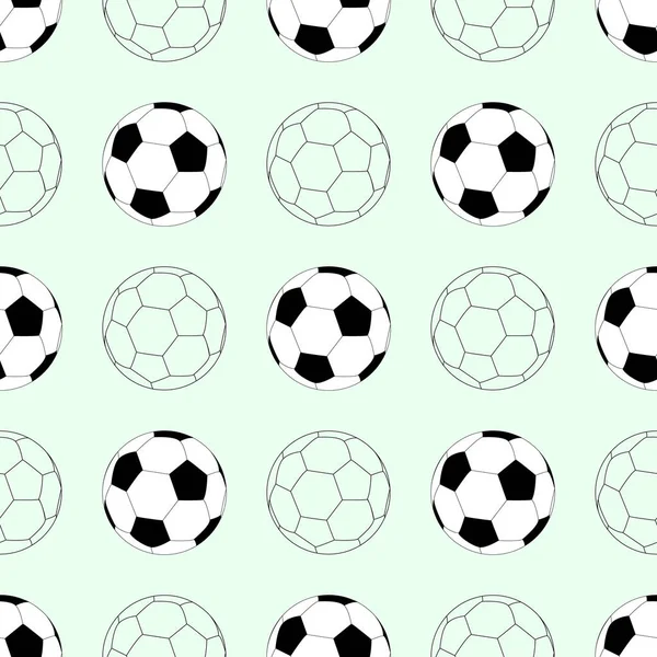 Modèle de football sans couture, sur fond coloré — Image vectorielle