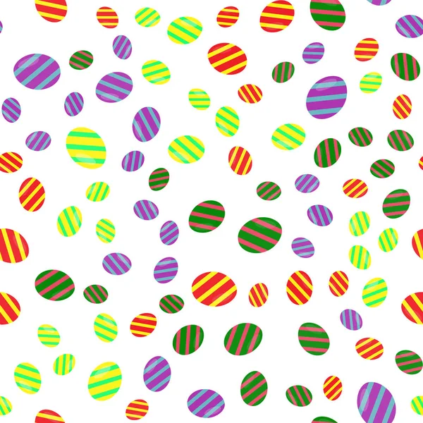 Бесшовный узор с красочными пасхальными яйцами. — стоковый вектор