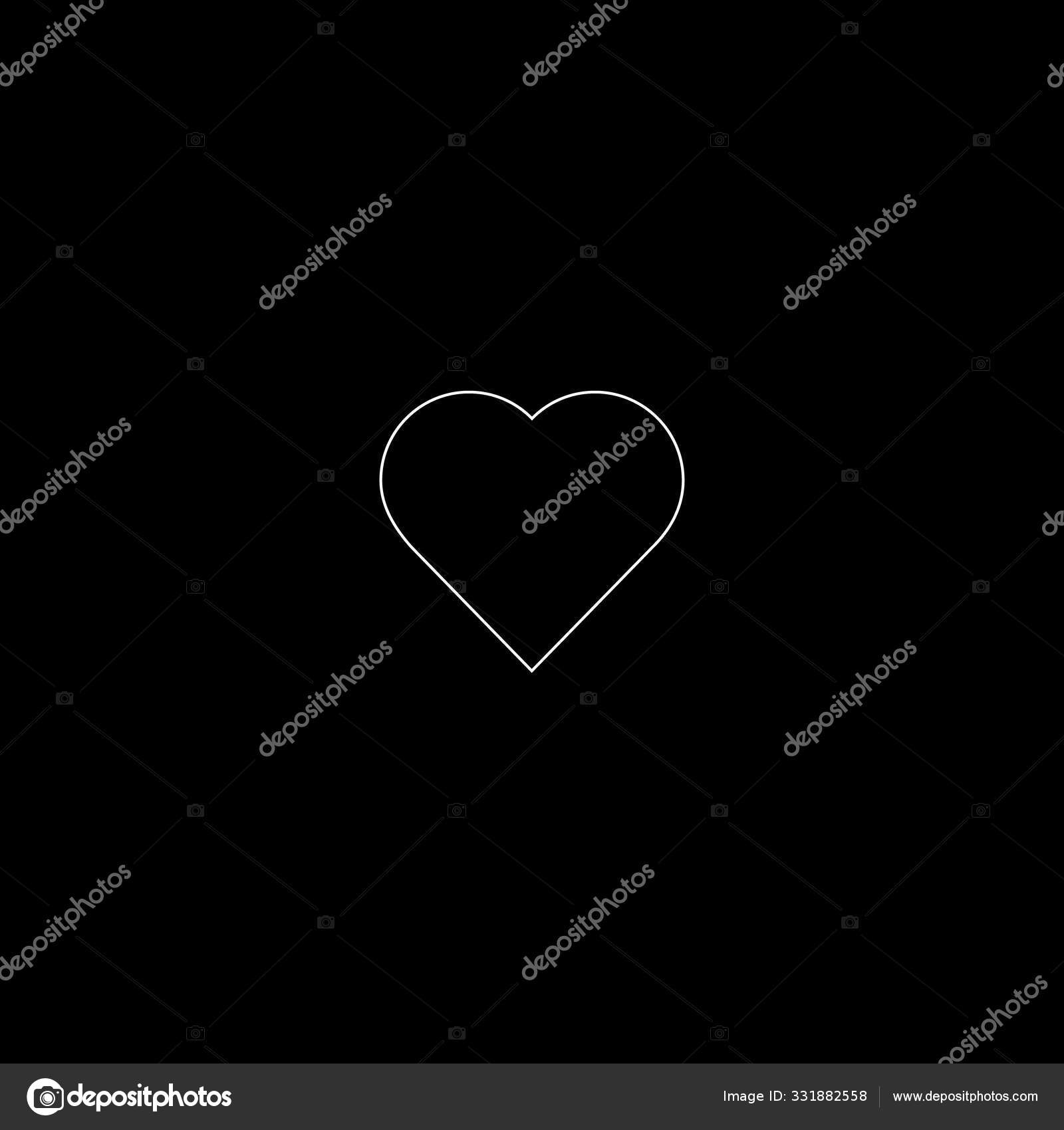 Featured image of post Black Background With White Heart Outline