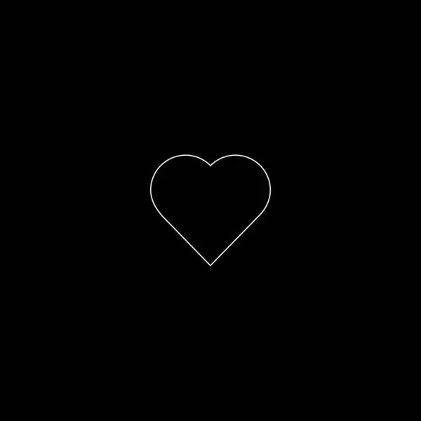 Outline heart icon isolated on black background. Line love symbol for website design, mobile application, logo, ui. Editable stroke. Vector illustration. Eps10. — Stock Vector